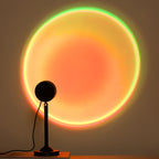 Lampe projecteur coucher de soleil sur tige, tête orientable, 24 cm