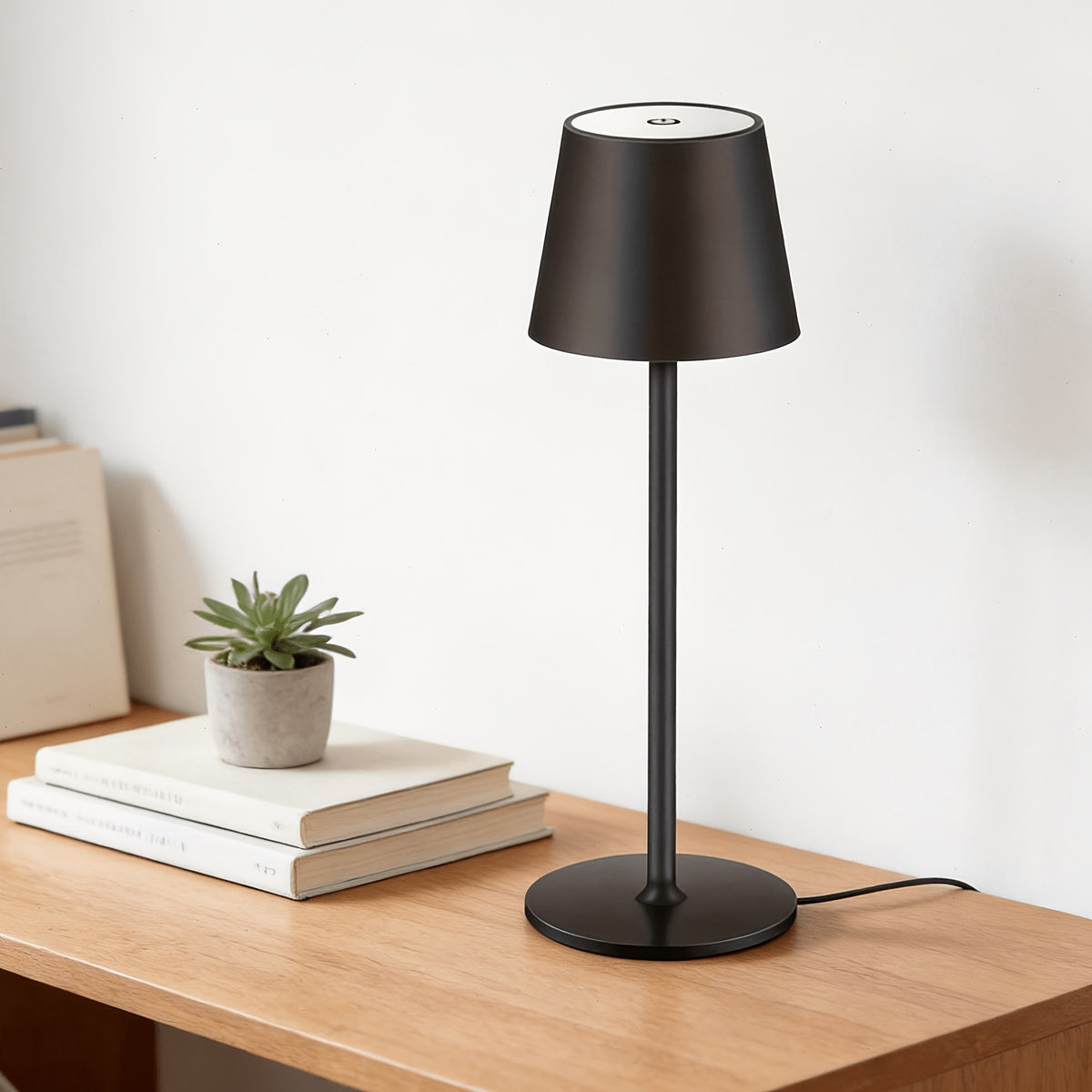 Lot de 2 lampes de table sans fil en métal, trois teintes, tactiles