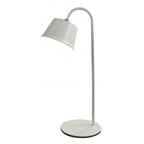 Lampe de table sans fil blanche à tête aimantée et col de cygne