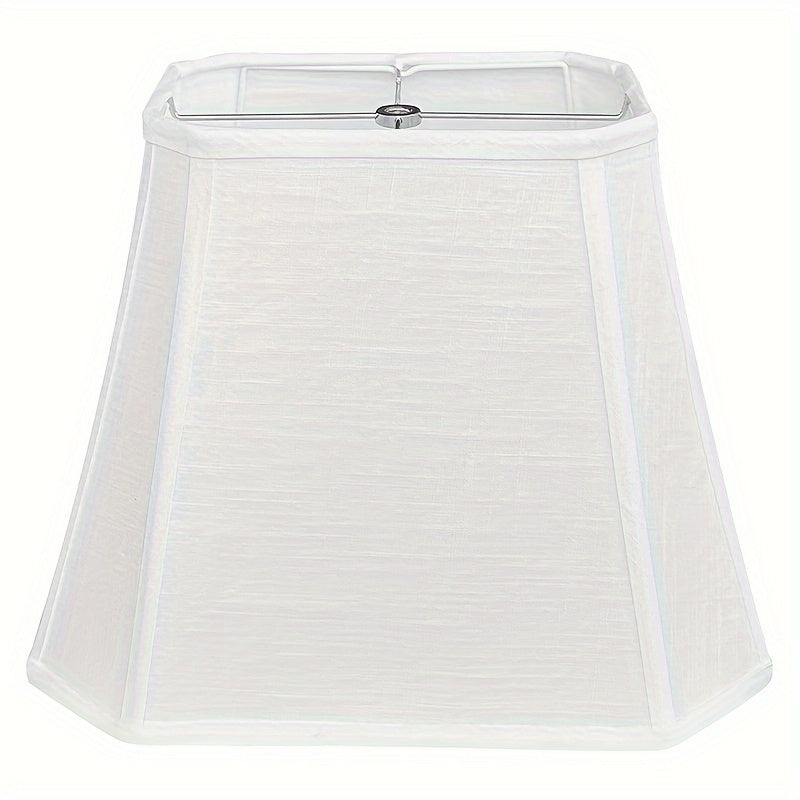 Abat-jour rectangulaire à pans coupés en lin, blanc ou beige