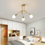 Lustre doré moderne à 3 bras entrelacés, douilles E27, 50 cm