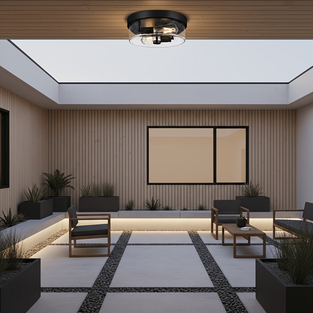 Un luminaire d'entrée et de couloir au style ferme
