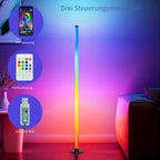 Lampadaire d'angle LED RGBIC avec application et télécommande, 122 cm