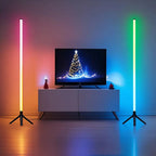Lampadaire trépied LED RVB avec télécommande, colonne de 110 cm