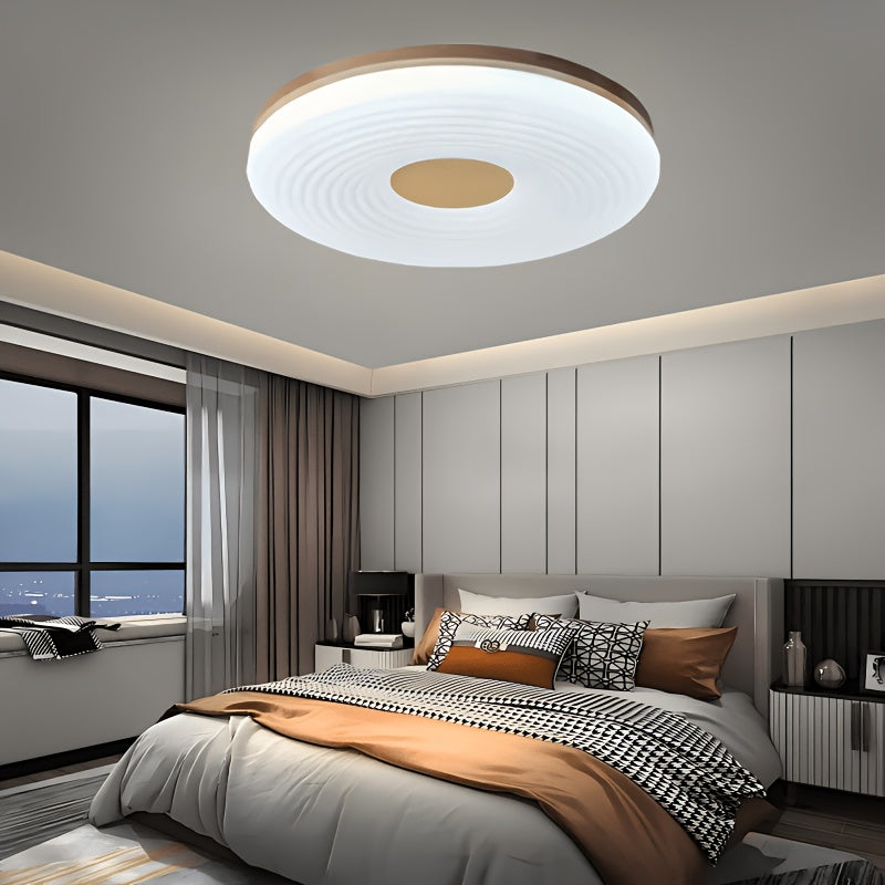 Plafonnier LED rond Ø 40 cm à télécommande, diffuseur ondulé