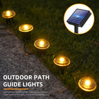 Guirlande solaire à 15 ou 30 spots sur piquets, IP44, 12 modes