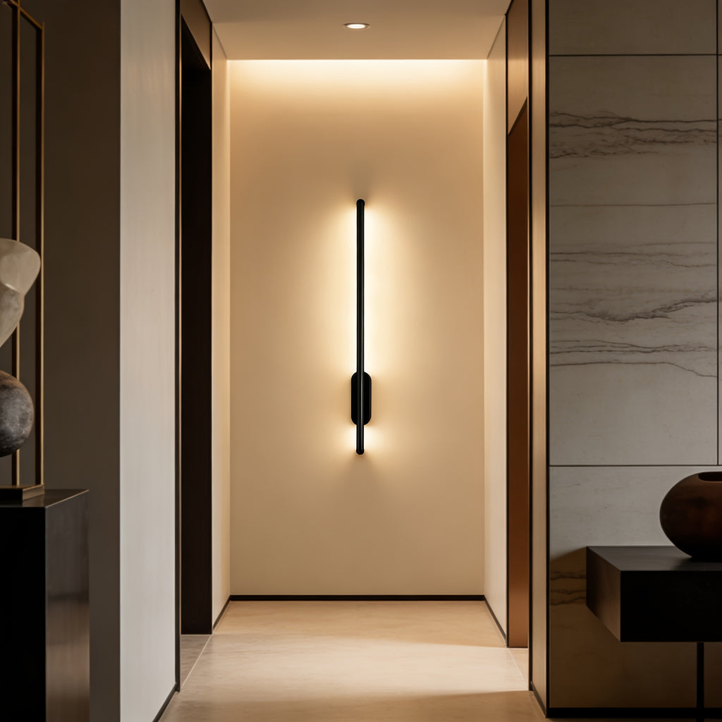 Applique murale LED barre noire de 60 cm, lot de 2, éclairage haut-bas
