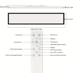 Panneau LED rectangulaire RVB à cadre noir, 120 cm, télécommande