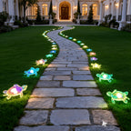 Guirlande solaire à piquets en forme de tortue, 10 ou 20 lumières