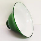 Verre cloche vert à intérieur blanc, Ø 18,5 cm, douille E27