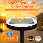 Lampadaire solaire rond 750 LED à détecteur et télécommande