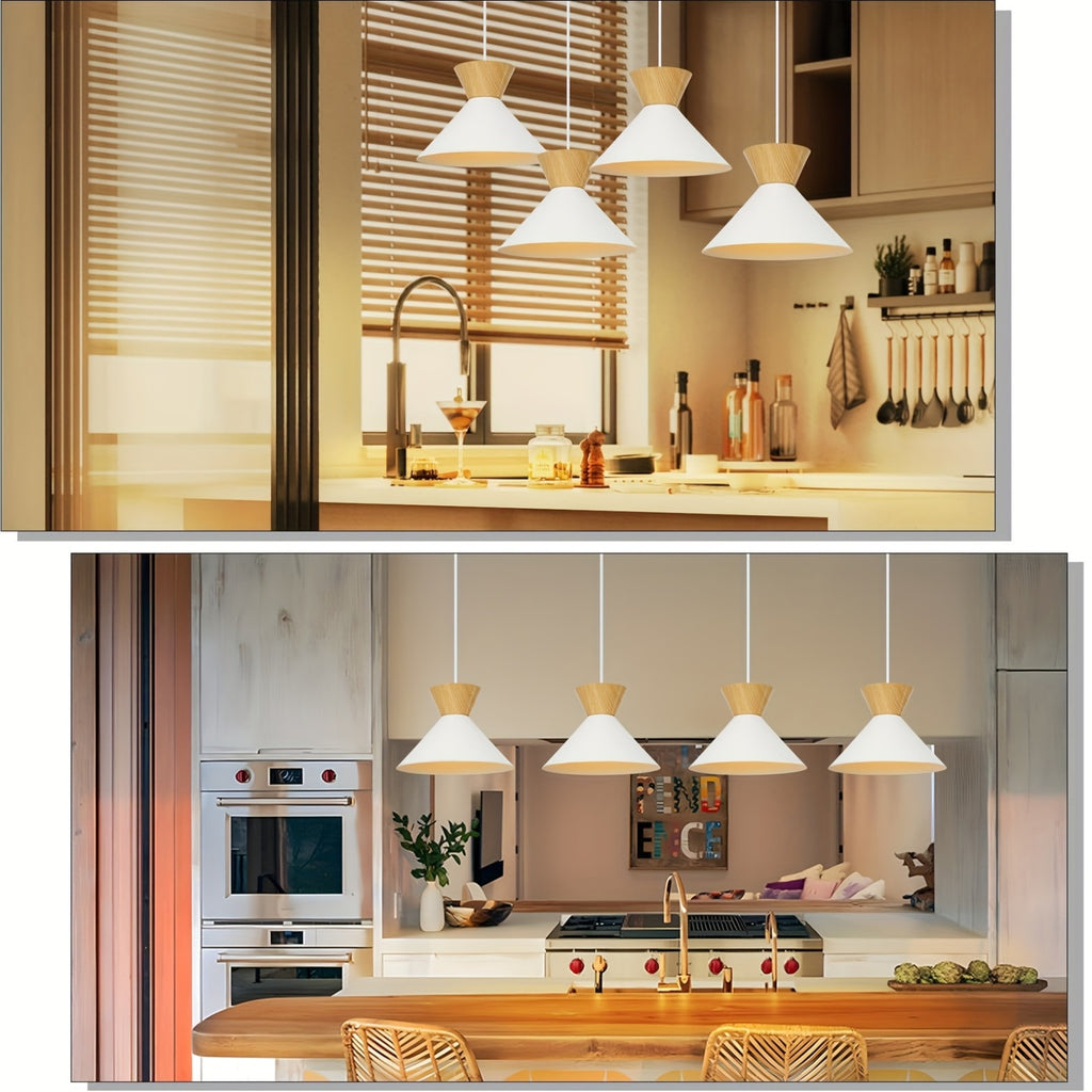 Lot de 2 suspensions scandinaves noires Ø 25 cm, câble 120 cm