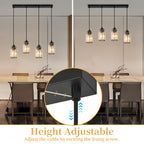 Suspension cylindres en cristal K9, 3 ou 4 lumières, monture noire