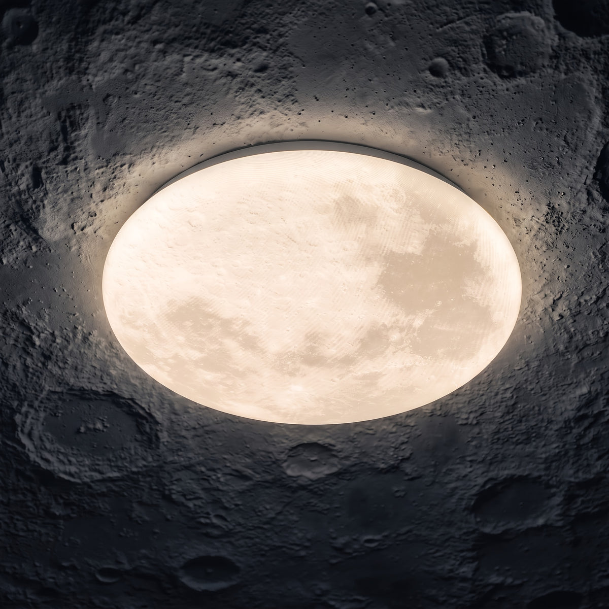Plafonnier pleine lune réaliste pour chambre d'enfant