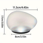 Lampe solaire galet en verre dépoli, lot de 3 pour massifs