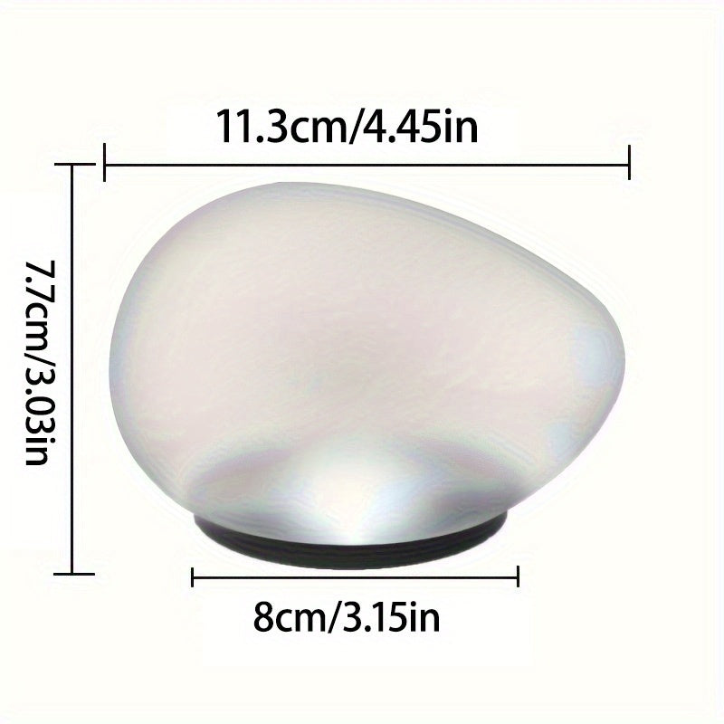 Lampe solaire galet en verre dépoli, lot de 3 pour massifs