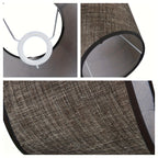 Abat-jour conique aspect lin chiné, beige ou gris foncé, Ø 22 cm