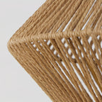 Plafonnier en corde tressée noire ou naturelle, Ø 32,5 cm, E27