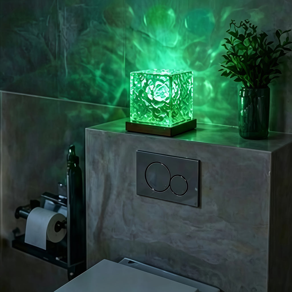 Lampe cube à reflets d'eau RVB, 16 couleurs et télécommande