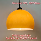 Abat-jour dôme rétro orange dégradé en PVC pour suspension, Ø 25 cm