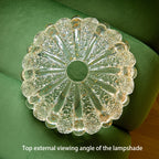 Abat-jour fleur de lotus translucide à paillettes dorées, Ø 25 cm