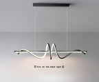 Suspension LED linéaire à vague lumineuse, 100 cm, doré ou noir