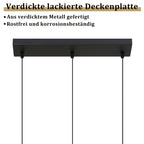 Suspension verre et grille dorée perforée, 1 ou 3 lumières E14