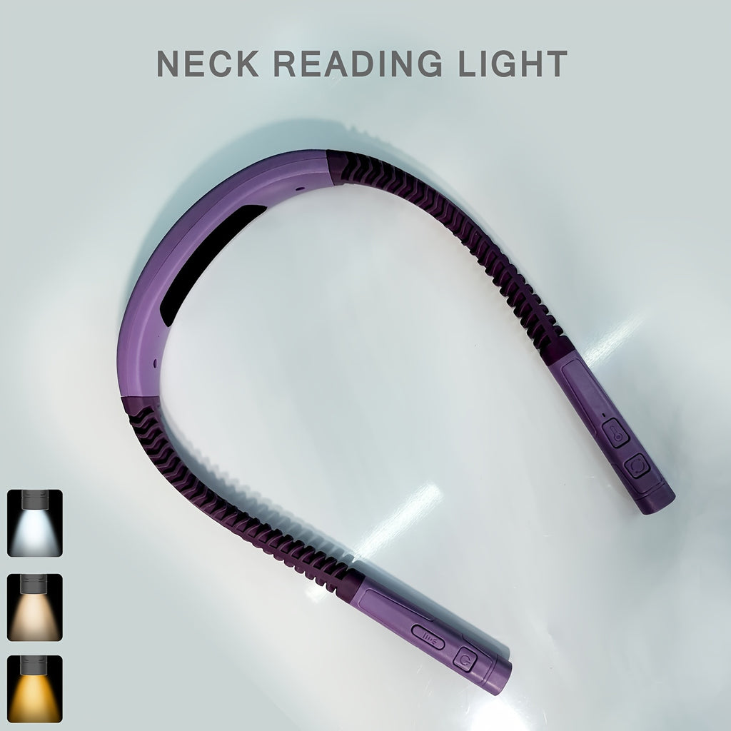 Lampe de lecture tour de cou rose, 2 têtes flexibles, 1000 mAh