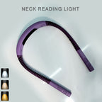 Lampe de lecture tour de cou rose, 2 têtes flexibles, 1000 mAh