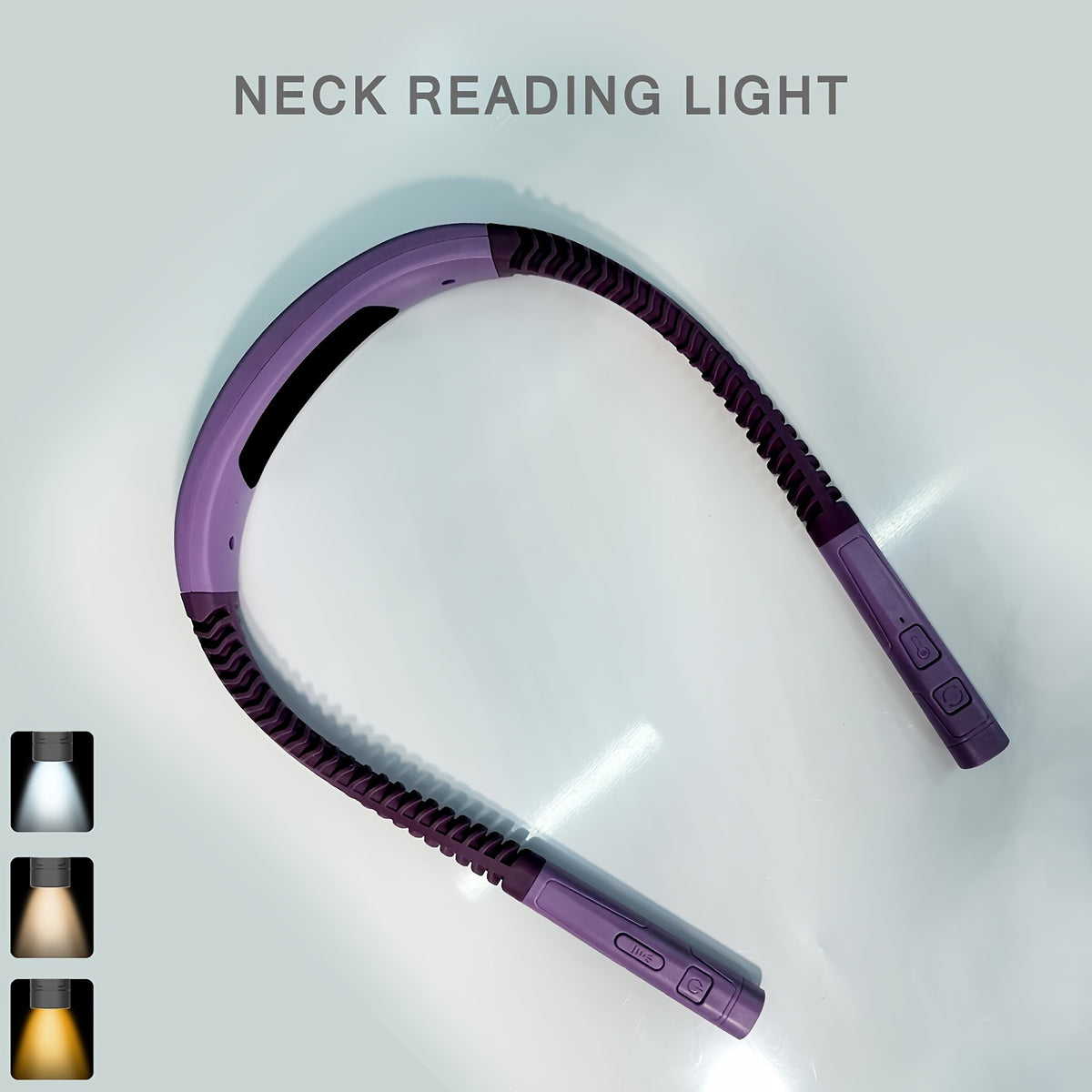 Lampe de lecture tour de cou rose, 2 têtes flexibles, 1000 mAh