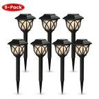 Lampe solaire lanterne à treillis et diffuseur ondé, lot de 6