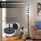 Lampadaire spirale LED noir de 175 cm, télécommande et minuterie