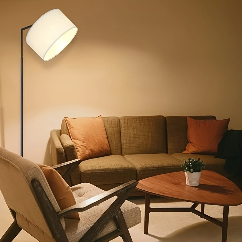 Lampadaire noir à abat-jour tambour inclinable sur 180°, 166 cm