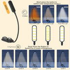 Lampe de lecture à pince 20 LED de 54 g, lumière ambrée 1600 K