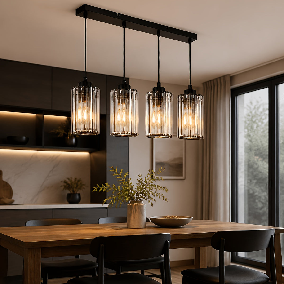 Suspension en cristal K9 pour une salle à manger