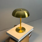 Lot de 2 lampes champignon sans fil en métal doré brossé, tactiles
