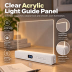 Lampe de lecture à panneau acrylique, minuterie 1 à 99 min, USB-C