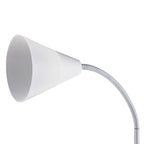 Lampadaire vasque avec liseuse flexible, noir ou blanc, 175 cm