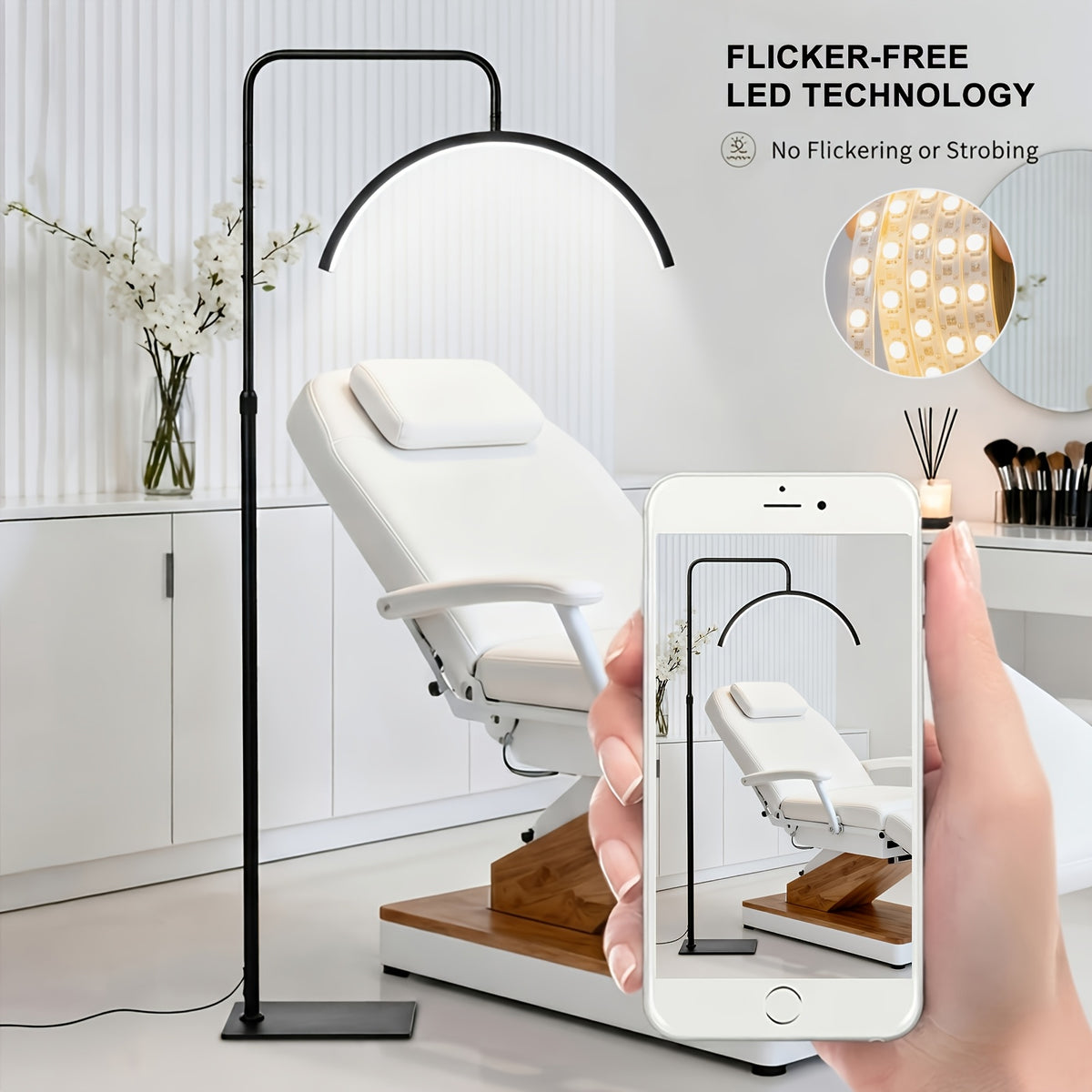 Pédale au sol, télécommande et pince pour smartphone