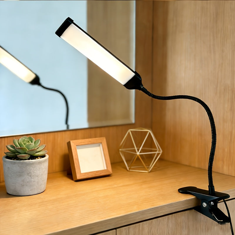 Lampe à pince barre 96 LED noire pour manucure et dessin, col métal