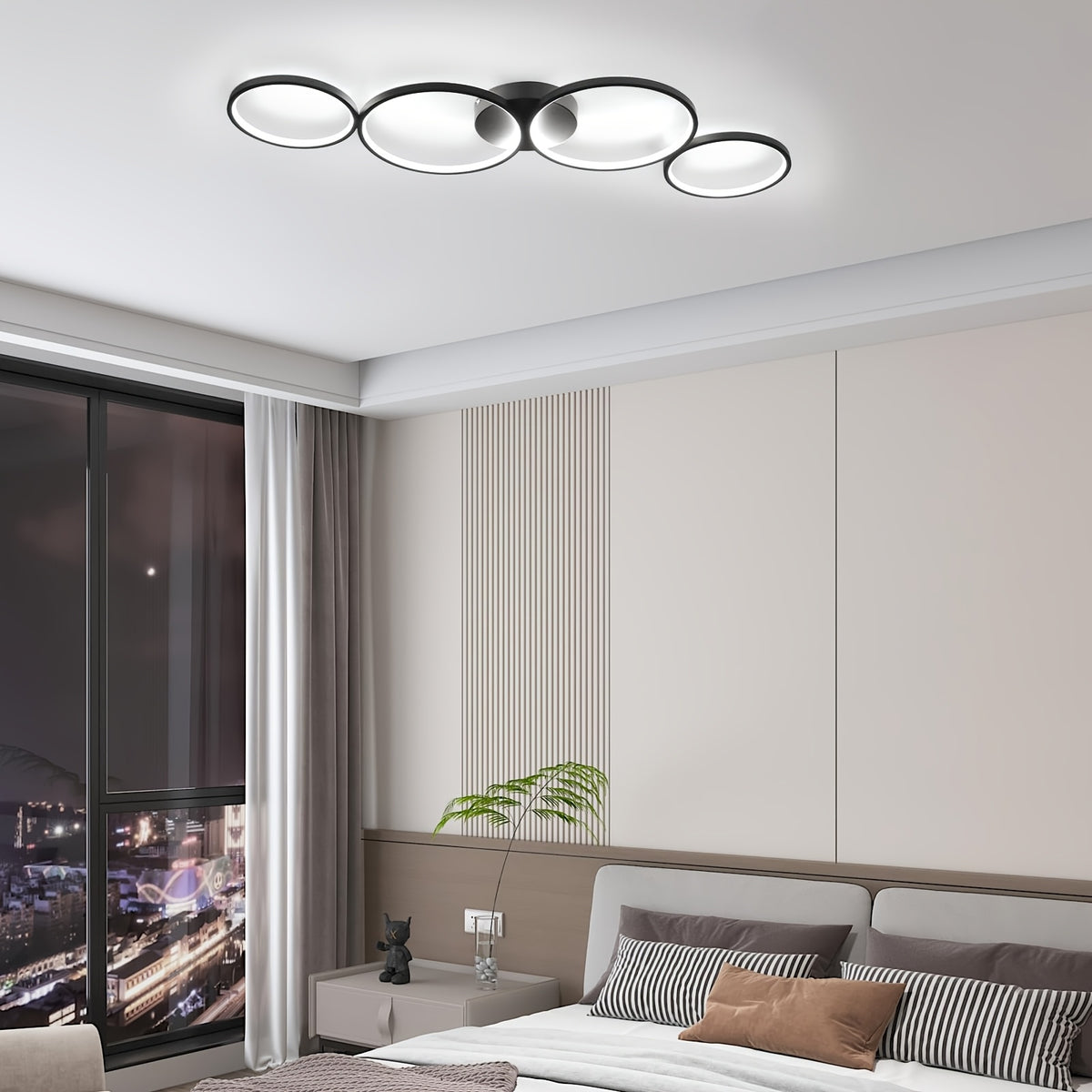 Une ligne de cercles pour salon et chambre