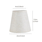Lot de 2 petits abat-jour à pince, beige, argenté ou blanc, 14 cm