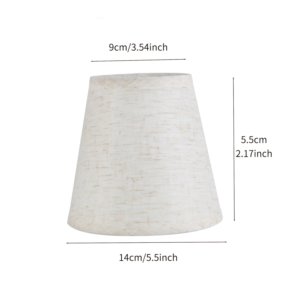 Lot de 2 petits abat-jour à pince, beige, argenté ou blanc, 14 cm