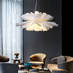 Suspension corolle à pétales ondulés blancs, Ø 50 cm, E27
