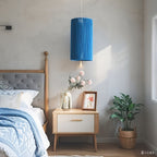 Abat-jour cylindre en cordelette textile, cinq coloris au choix