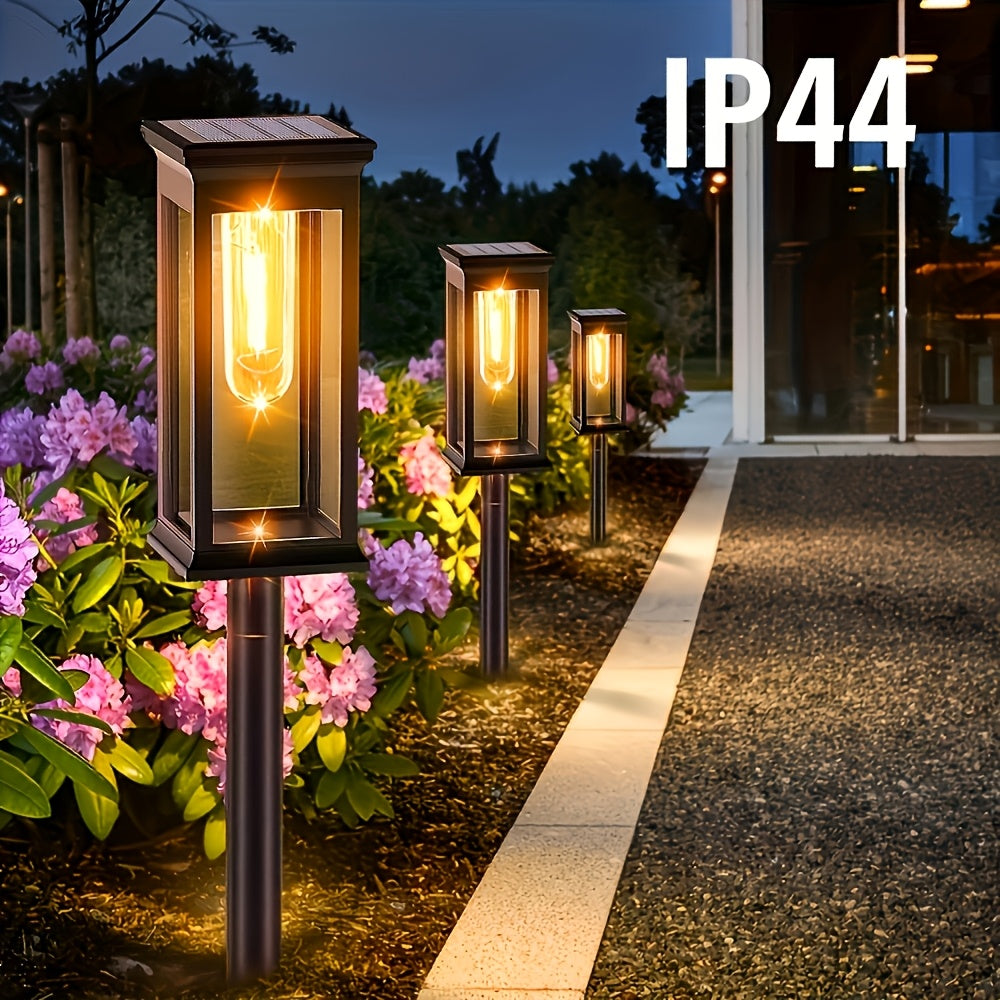 Lanterne solaire à piquet effet filament, lot de 8, IP44