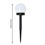 Lot de 6 boules solaires de jardin blanches sur piquet, IP65
