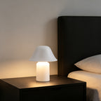 Lampe champignon blanche à hauteur réglable, sans fil et tactile