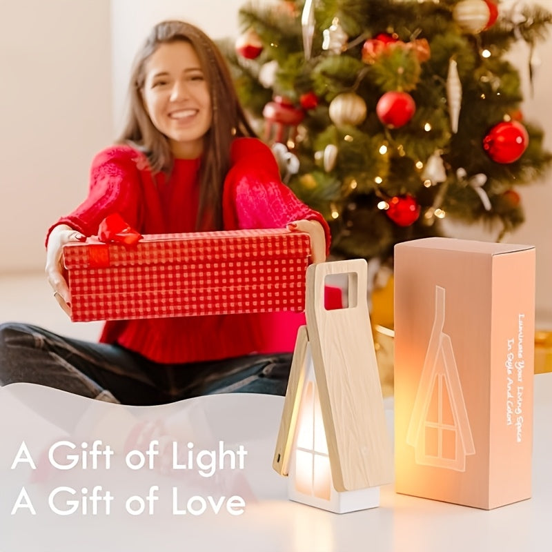 Lampe de chevet LED maisonnette 2 en 1, veilleuse et lampe de bureau