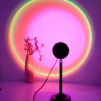 Lampe projecteur coucher de soleil orientable à 180°, 16 couleurs